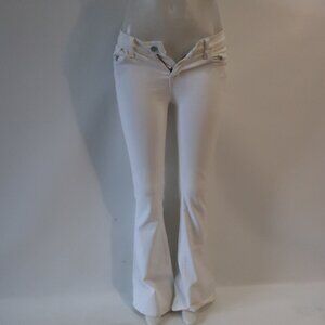 Womens J Brand White Flared Bell Bottom Denim Jeans 26